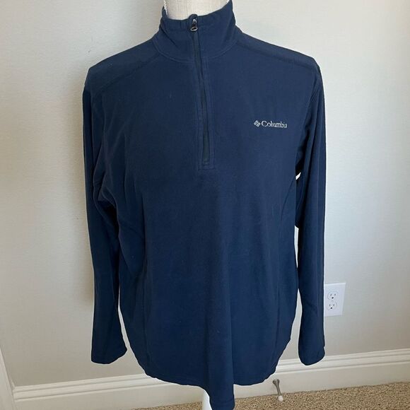 Columbia Navy Quarter Zip Fleece Size Small - Picture 1 of 5